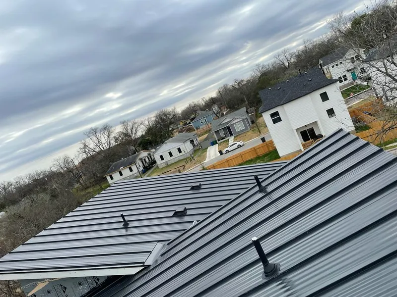 Standing seam metal roof panels with vents for Skylight Repair in Harker Heights